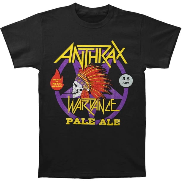 Anthrax - Camiseta War Dance Paul Ale World Tour 2018 Estampado en Espalda de Algodón para Adultos Unisex (Negro)