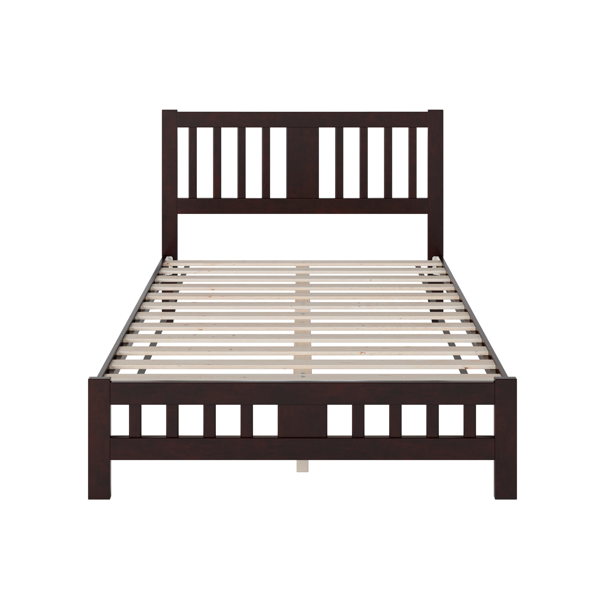 AFI Tahoe 14" Full Wood Platform Bed with Slatted Headboard and Footboard, Espresso