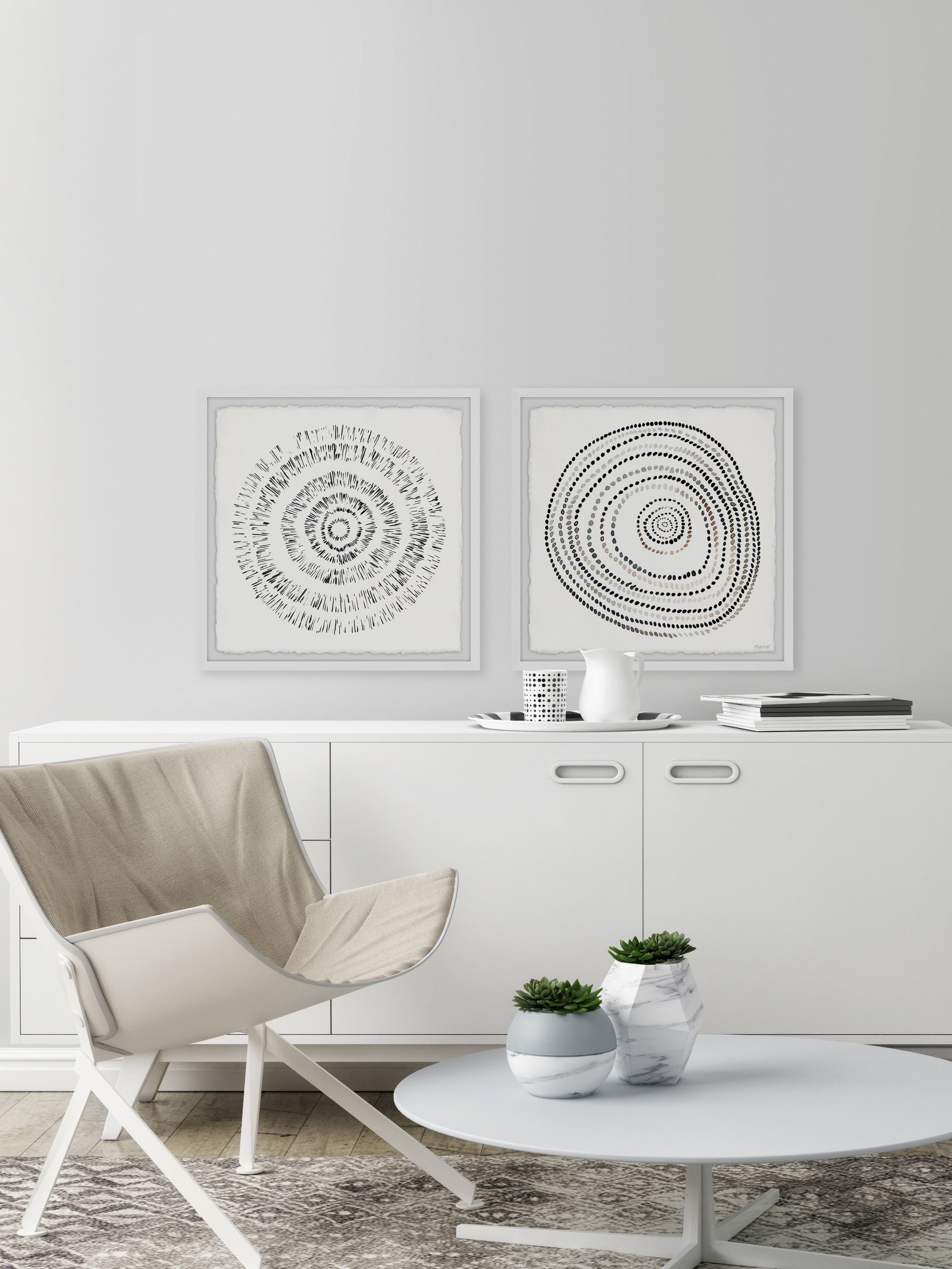 Marmont Hill Endless Circles Diptych, 32" x 64"