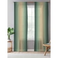 thumbnail image 5 of Sheer Curtains 108 Inches Long, Green Ombre Semi Sheer Curtains Light Filtering Window Treatment, Modern Yellow Gradient Farmhouse Art Privacy Voile Drapes for Living Room Bedroom 52x108 Inch, 5 of 7