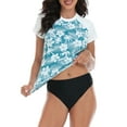 thumbnail image 5 of LRD Women's Short Sleeve Rash Guard Shirts UPF 50 Swim Shirt Surf Floral XXL, 5 of 6