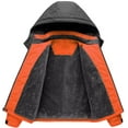 thumbnail image 3 of Chrisuno Boy's Waterproof Ski Jacket Kids Windproof Fleece Lined Orange 4-5, 3 of 5