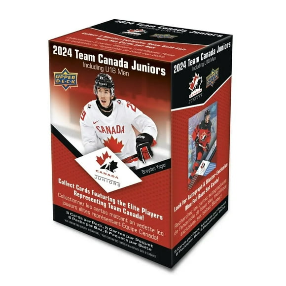 2024 Upper Deck Team Canada Jrs. cartes de hockey (boîte de Mass Blaster)
