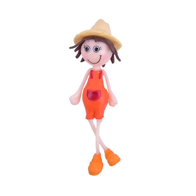 1PCS Small Summer Sunshine Girls Doll Cartoon Figurines Gardening OrnamentsY 0H 