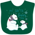 thumbnail image 3 of Inktastic My Safta Loves Me- Cute Polar Bears Boys or Girls Baby Bib, 3 of 4