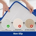 thumbnail image 2 of 3 Piece Memory Foam Bath Mat Set with U-Shaped Toilet Mat Bathroom Rugs Soft Comfortable Water Absorption Bath Carpet Non-Slip Thick Machine Washable for Kitchen/Living Room(Navy Blue), 2 of 5