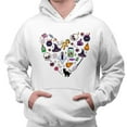 thumbnail image 2 of Halloween Heart Hoodie Sweatshirt Unisex Large White, 2 of 5