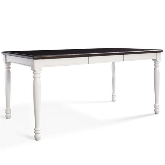 Crosley Furniture Shelby Wood Turned Leg Extendable Dining Table in White