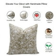 thumbnail image 5 of Fabdivine Block Print Throw Pillow Cover, 14x20 Inch Pure Linen Handmade Cushion Cover, Floral Print Boho Design Gray Pillow Cover for Sofa and Couch, 5 of 5