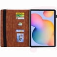 thumbnail image 3 of Dteck Case For Samsung Galaxy Tab S6 Lite 10.4 inch 2020, [Hand Strap] [Multi-Angel Stand] [Credit Card Wallet] PU Leather Shockproof Case, Brown, 3 of 7