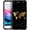 Black Marble World Map, variant on Case for iPhone XR Case, Fox Ink Drawing Pattern Graphic Design Girl Boy Soft Silicone Hard Acrylic Shock Protection Case for iPhone XR