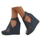 thumbnail image 5 of Nuevas sandalias de cuña Zapatos de mujer ahuecados con boca de pez de fondo grueso para mujer Wmkox8yii sa3531, 5 of 8