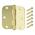 thumbnail image 3 of (2 pack) Hyper Tough 3-1/2 in. x 5/8 Inch New Squeak-Free Round Corner Hinge Brass, 1 Piece, 3 of 9