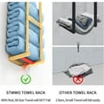 thumbnail image 4 of Bathroom Towel Storage for Bathroom, Wall Towel Rack for Rolled Towels,Towel Holder Wall Mounted with Metal Shelf Can Holds 6 Large Towels, Brushed Nickel, 4 of 13