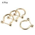 thumbnail image 3 of 31mm U Shape Horseshoe D-Rings Zinc Alloy Electroplated Gold Tone 4 Pack, 3 of 5