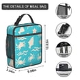 thumbnail image 3 of Marine Adorable Crab Insulated Lunch Bag Lunch Box for Office Workers Bento Lunch Box Cooler Bag with Front Pocket for Travelers Cute Lunch Tote Bag Lunchbox for Work/Office/School/Picnic, 3 of 6