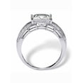 thumbnail image 2 of PalmBeach Jewelry 2.94 TCW Square-Cut and Step-Top Baguette Cubic Zirconia Engagement Ring in 10k Yellow or White Gold, 2 of 6