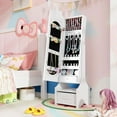 thumbnail image 2 of Costway Kids Vanity Set Princess Makeup Dressing Table & Chair Set with Kids Jewelry Armoire White, 2 of 9