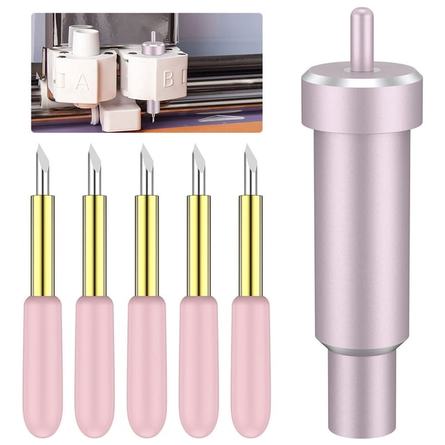 Deep Cut Blade with Hosing 60 Degree Sharp Deep Point Blade Foam Chipboard Leather Cutting Tool for Cricut Explore 3 / Air 2 / Air / One / Cricut Maker 3 / Maker
