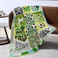 thumbnail image 5 of Soccer Flannel Fleece Bed Blanket Throw Blankets Lightweight Cozy for Bedroom All Season Sofa Decor Gift 50x60, 5 of 6