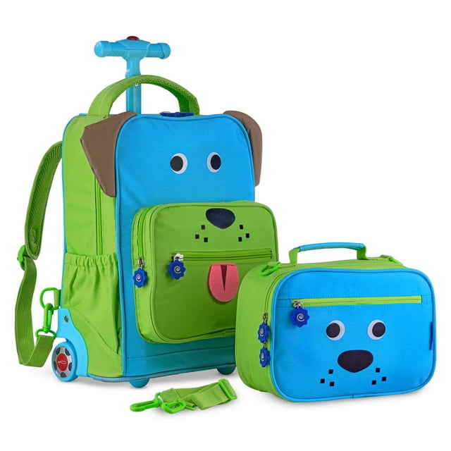 Mochila con ruedas + Lonchera SQbags Twise Kinder Puppy