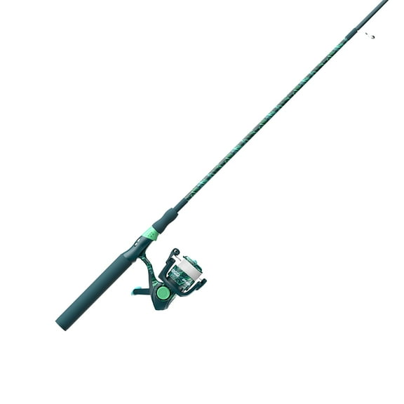 Zebco Splash Spinning Reel and Fishing Rod Combo, 6-Foot 2-Piece Fiberglass Rod, Medium-Light Power, Moderate Action, Size 20 Reel, 5.2:1 Gear Ratio, 2-Bearings, All Metal Gears, Grunge Green