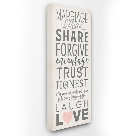 The Stupell Home Decor Collection Marriage Rules Laugh And Love Wall Art