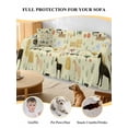 thumbnail image 4 of Cartoon Farmhouse Couch Cover, Cute Watercolor Cabin Animals Trees Yellow Oversized Sofa Cover Blanket for 3 Cushion Couch, Sectional Sofa Slipcover Protector for Living Room Bedroom 71''x150'', 4 of 9