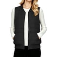 thumbnail image 2 of ClodeEU Women's Round Neck Zip Up Quilted Vest,Sleeveless Lightweight Casual Gilet with Pockets ,Women's S-XXL, 2 of 9