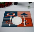 thumbnail image 1 of EREHome Modèle Nautique Set de Table Tapis de Tasse 12x18 Pouces, Ensemble de 2, 1 of 2