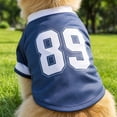 thumbnail image 3 of Pet Dog Jersey, Summer Cooling Mesh Fabric, Soccer Sportswear, Lightweight Football Casual Clothes for Small Dogs(M,Blue), 3 of 5