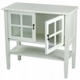 thumbnail image 2 of HomeRoots 291822 Vivian 2-Door Console Cabinet with Paned Glass Inserts &amp; Shelf, 2 of 2