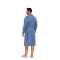 thumbnail image 4 of ANLIQI Mens Robe Lightweight 100% Cotton Summer Bathrobe Knit Long Sleeve Kimono Robe with Pockets (Blue, M), 4 of 7