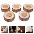 thumbnail image 4 of 5Pcs Stump Candle Holders Wooden Candlesticks Candle Stand Photography Props, 4 of 7