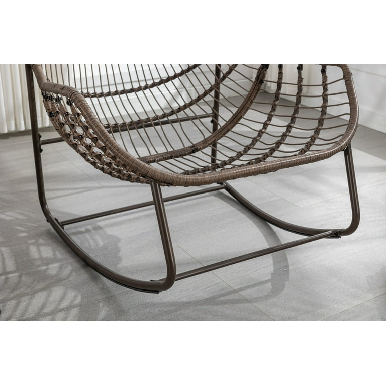 Antetek Outdoor Patio Rocking Chair, Comfy Wicker Egg Chair with Padded  Cushion, Oversized Rocker for Indoor & Outside, Modern Lounge Chair for  Front Porch, Balcony, Garden, Lawn, Living Room, Olive - Yahoo