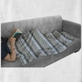 thumbnail image 5 of Abstract Soft Flannel Fleece Blanket, Vintage and Chevron Like Random Zigzags Geometrical Repetitive Illustration, Cozy Plush for Indoor and Outdoor Use, 60" x 80", Sky Blue Dimgray, by Ambesonne, 5 of 5