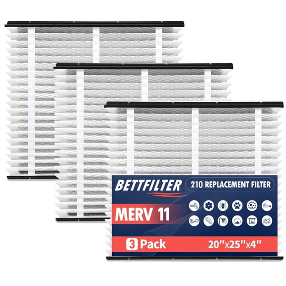 3Pack 210 Replacement Filter,MERV 11 20x25x4,Compatible with AprilAire Whole House Air Purifiers 1210, 1620, 2120, 2200, 2210, 2216, 3210, 4200, or Space-Gard 2200 with Upgrade Kit 1213