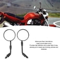 thumbnail image 3 of Motorcycle Rear View Mirrors, M8 Bolt 360 Degree Rotatable 1 Pair High Definition Lens Shock Resistant Motorcycle Side Mirrors  for Street Bike, 3 of 7