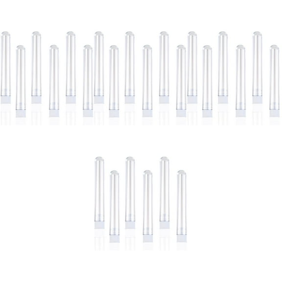 100 pcs  5ml Plastic Sample Test Tubes Gift Tubes with Caps (Transparent)