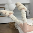 thumbnail image 6 of Milue Japanese Style Long Socks Womens Leg Warmers Knitted Foot Cover Crochet Socks, 6 of 21