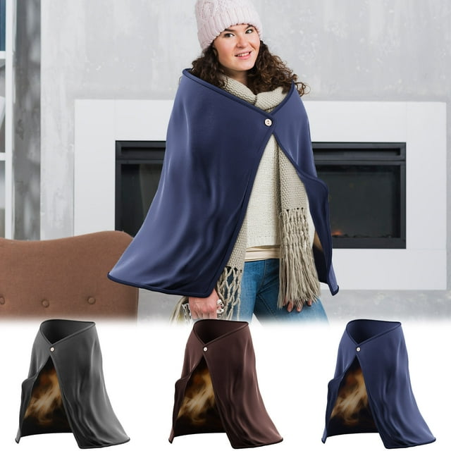 Heating Blanket Winter USB Shawl Pad,Warm Knee Pad Mattress,Home Heating,Cozy Shawl,for Cold Weather,Quick Warm-Up,Soft Flannel,Embroidere,PENDANE,A