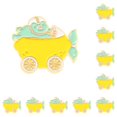 thumbnail image 1 of Broches Jumpingount dibujos animados Rana Forma Sandía esmalte 10Conjunto XZ5342, 1 of 6
