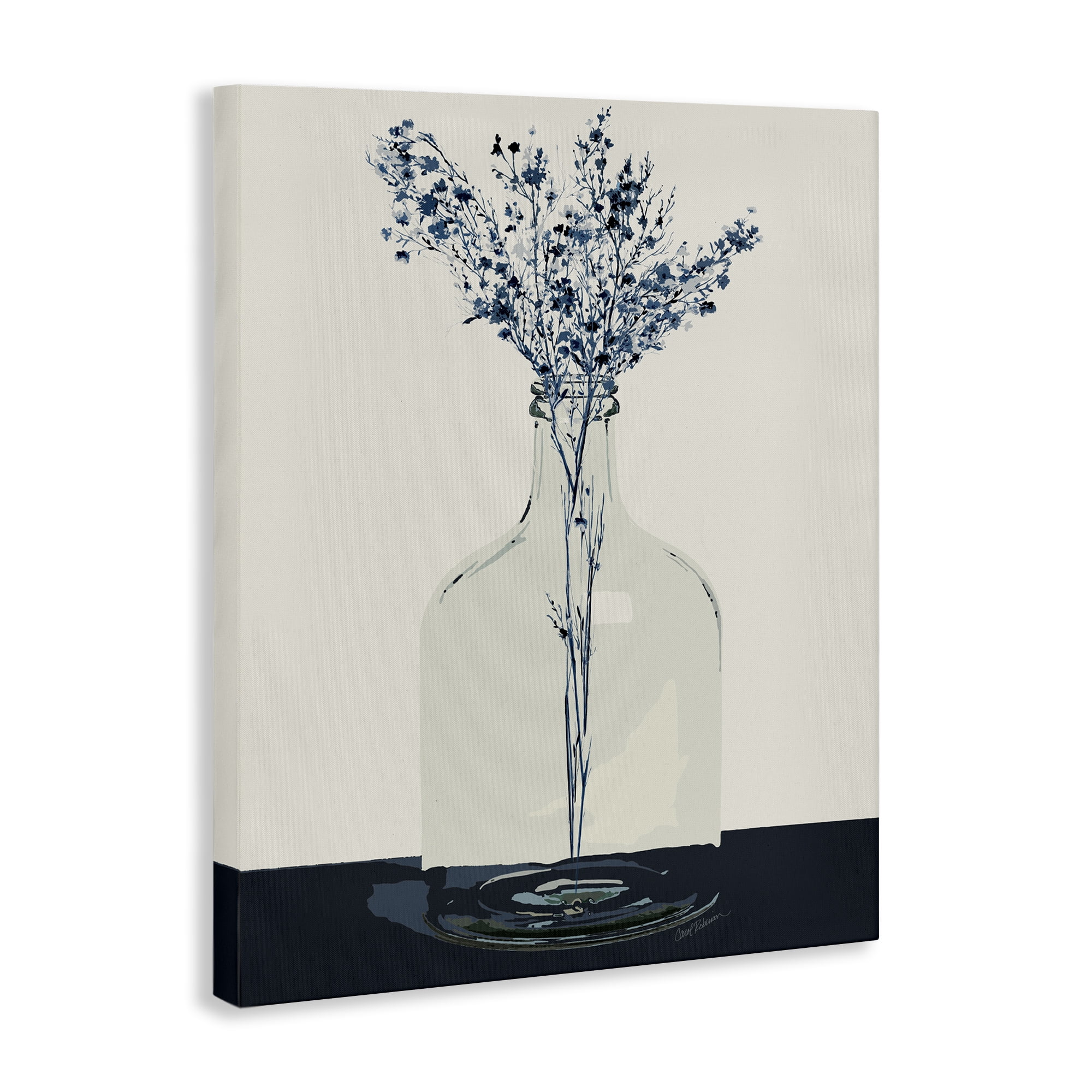 Stupell Industries Wildflowers in Glass Vase Plants & Flowers Painting Wrapped Canvas Art Print Wall Art, 16 x 20