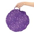 thumbnail image 2 of Romantic Round Floor Cushion with Handle, Love Themed Repetitive Style Hearts Pattern in Shading Romantic Art, Decorative Pillow for Living Room & Dorms, 18" Round, Violet and Purple, by Ambesonne, 2 of 4