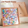 thumbnail image 2 of DIY Wooden Cat Puzzle Frame, Wooden Coloring Puzzle, Paintable Creative Handmade Photo Frame, Cat Puzzles Decor for Home Decoration Craft Lover(12 Colors), 2 of 7