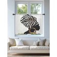 thumbnail image 4 of Sheer Curtains 45 Inch Length, Africans Semi Sheer Curtains Light Filtering Window Treatment, Modern Abstract Ethnic Women Privacy Voile Drapes for Living Room Bedroom 52x45 Inch, 4 of 7