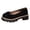 Black, variant on Women's Platform Ballet Shoes Low Wedge Round Toe Bowknot Dress Slip on Comfortable Casual Backless Work Shoes Gray Size 7