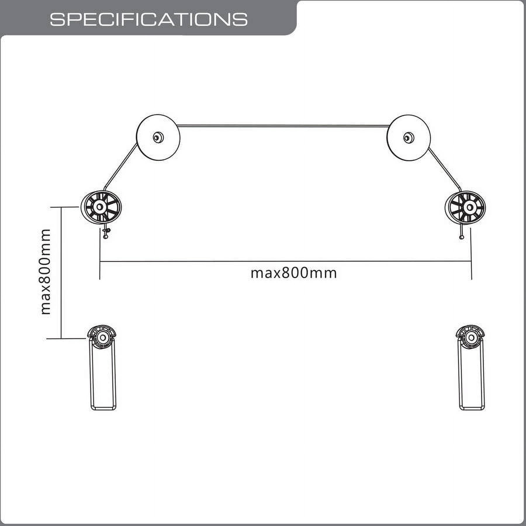 QualGear QG-TM-001 37-Inch to 70-Inch Universal Ultra Slim Low Profile Picture Hanging Style Wire Rope Wall Mount LED TVs, Stainless Steel [Stainless Steel, Fixed Wire Mount 37-Inch to 70-Inch]