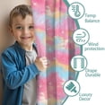 thumbnail image 3 of Blackout Kids Curtains,Pink Tie Dye Pattern Childrens Insulated Curtains Set Of 2,Bedroom Essentials,Toddler Room Decor 42"x54", 3 of 5