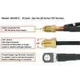 thumbnail image 2 of TIG Torch Power Cable - Model: 46V30-2 - 25 feet - 2pc for 26 Series TIG Torches, 2 of 2